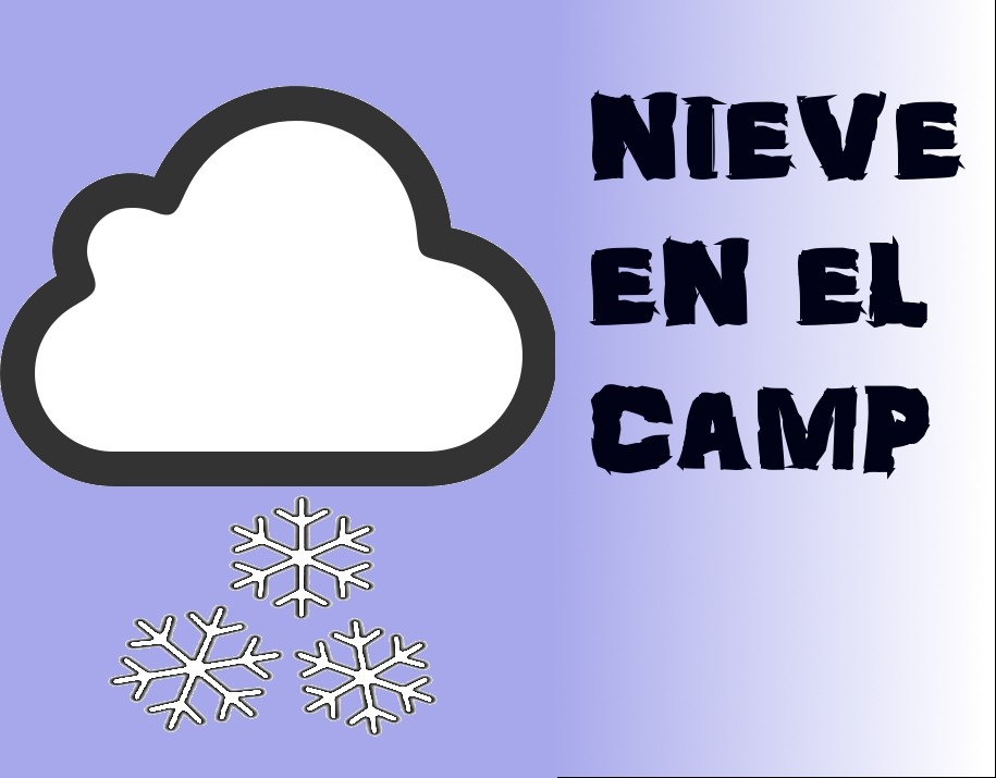 nieve en el campamento de inglés