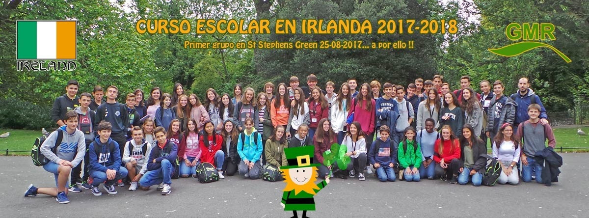 Grupo de curso escolar en Irlanda