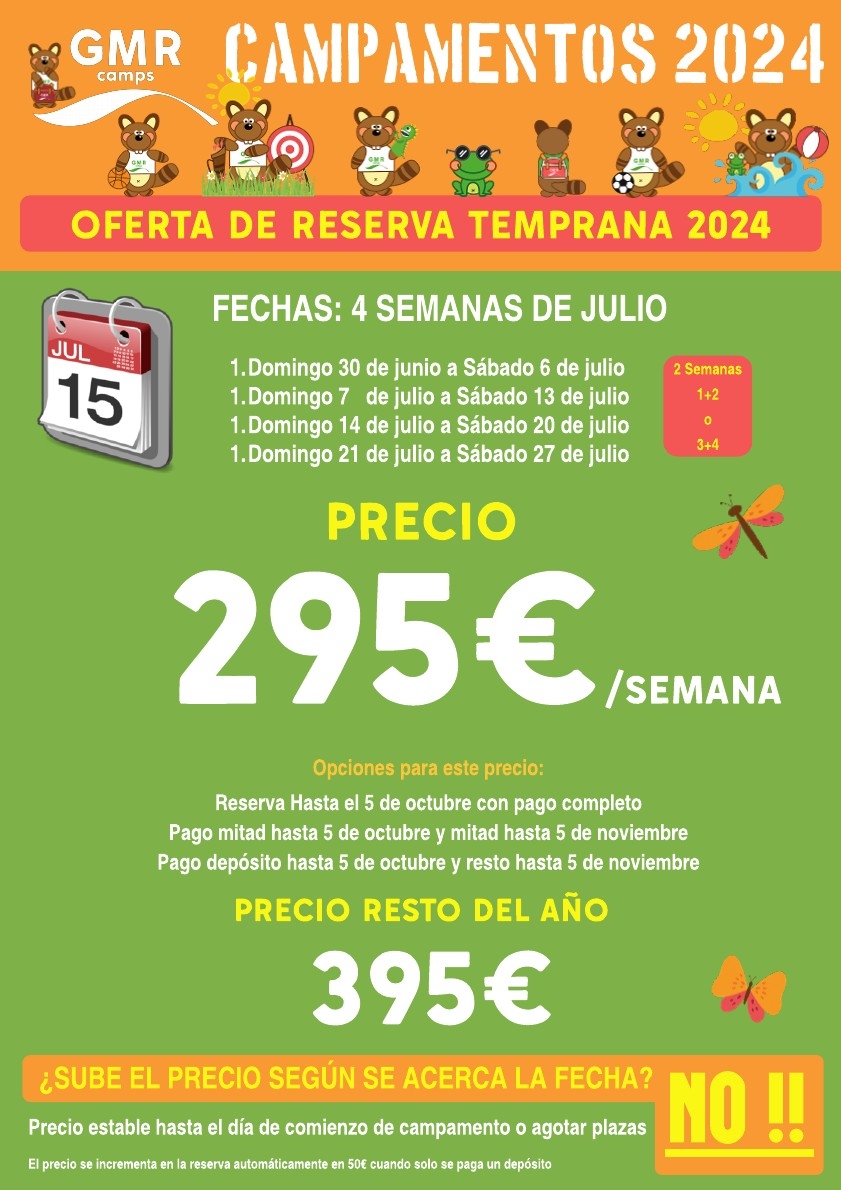 Oferta campamentos 2024